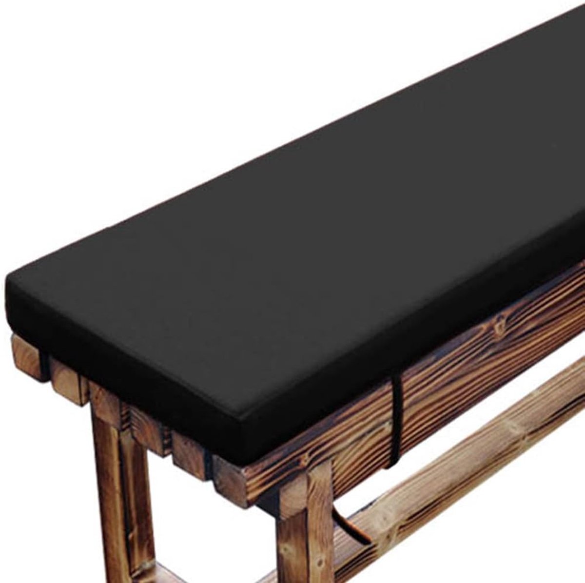 Tuinbankkussen - Zitkussen Buiten - Comfortabel Zitten - Waterdicht Ontwerp - 120 x 50 cm - Zwart