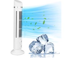 Torenventilator Stil – Bladloze Vloerventilator – 90° Oscillatie – Draadloos – 34 dB – Wit