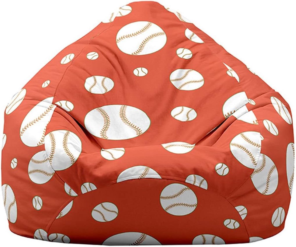 Zitzakhoes Zonder Vulling - Opbergzak Stoelhoes - Speelgoed Opbergen - Dubbele Stevigheid - 80x90cm - Rood