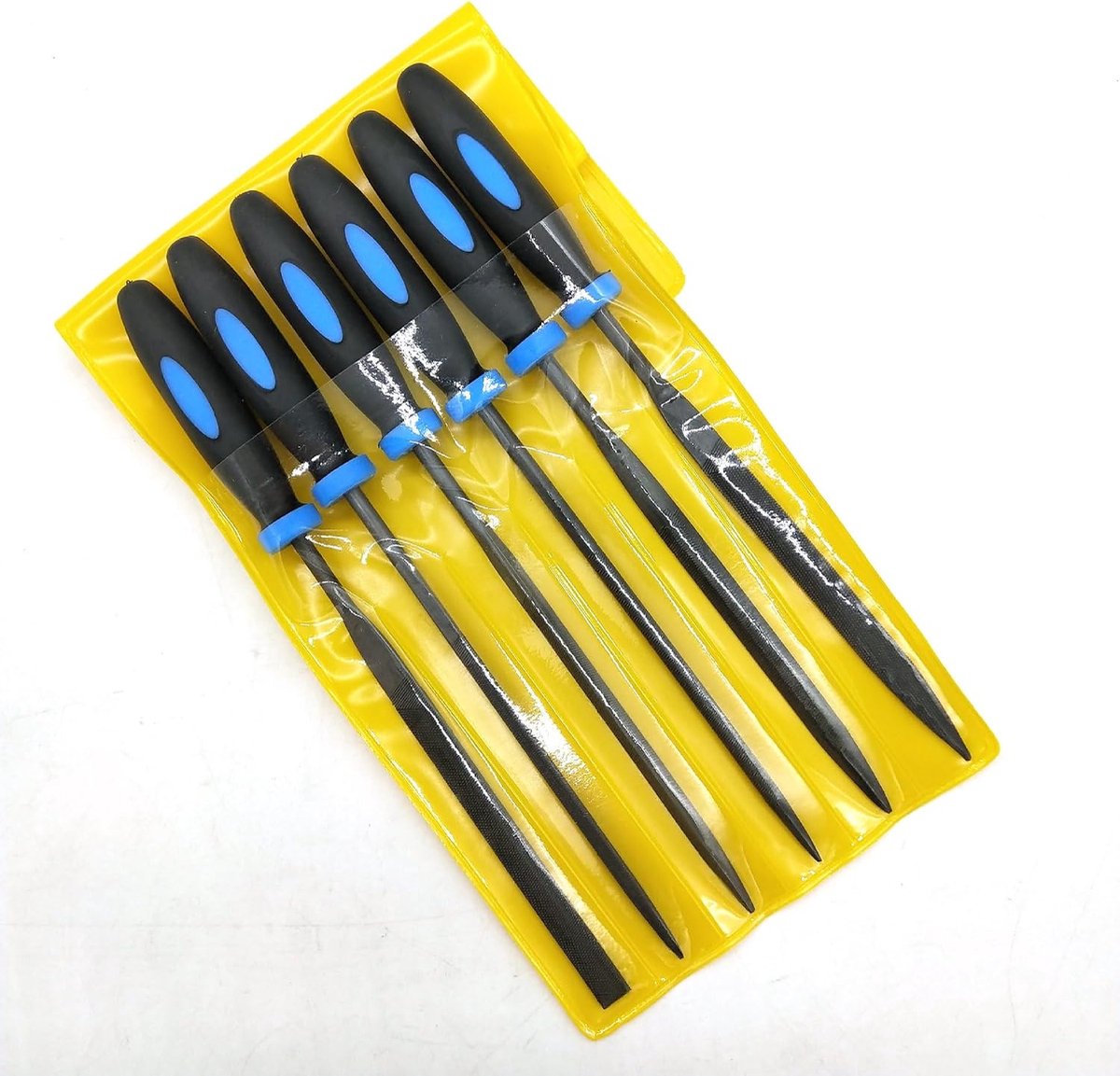 Naaldvijlen Set - Precisie Vijltjes - Fijn Metaalwerk - 6 Verschillende Vormen - 140 mm Lengte - Blauw