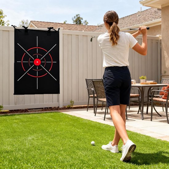 Golf Oefen Net - Sport Hulp - Vaardigheid Verbeteren - Snel Te Installeren - 150x100cm - Zwart van GOLF — afbeelding 3