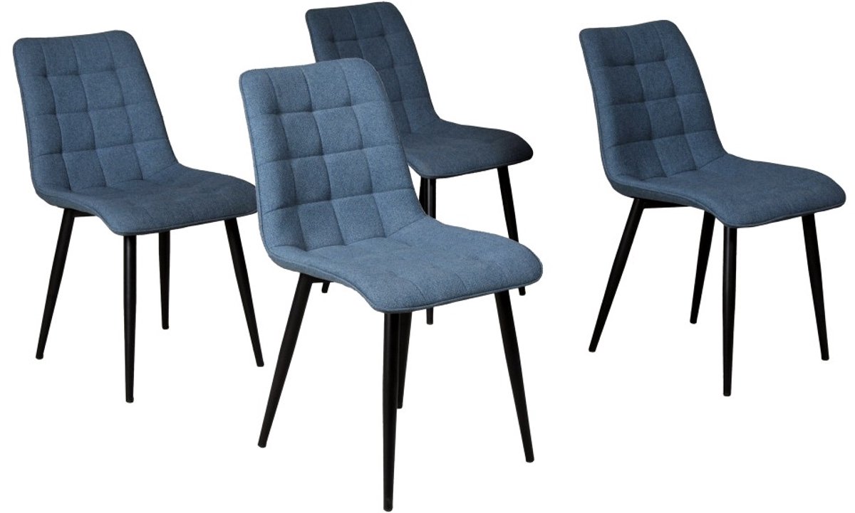 Set van 4 MUSE eetkamerstoelen / Blauw