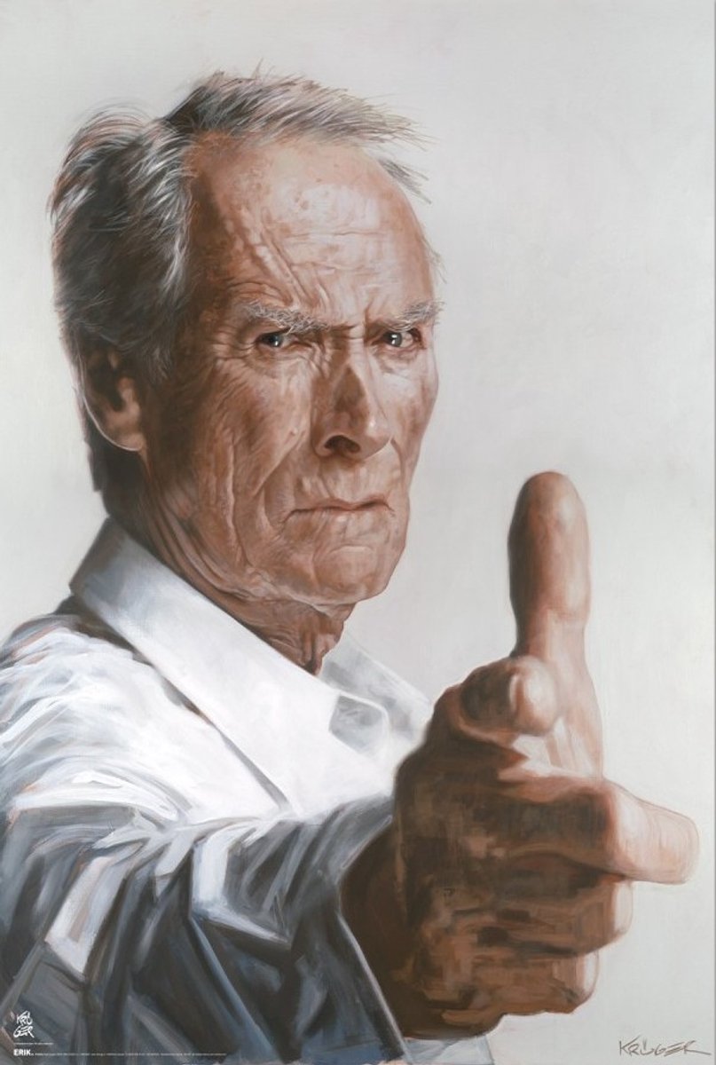 Posterpoint Clint Eastwood poster - Kunst - Art - Films - Dirty Harry - 61 x 91.5 cm Multi