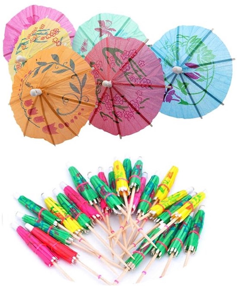 Cosensi - Dailygoody - Cocktailparaplu's - Kleurrijke Drankdecoraties - Tropische