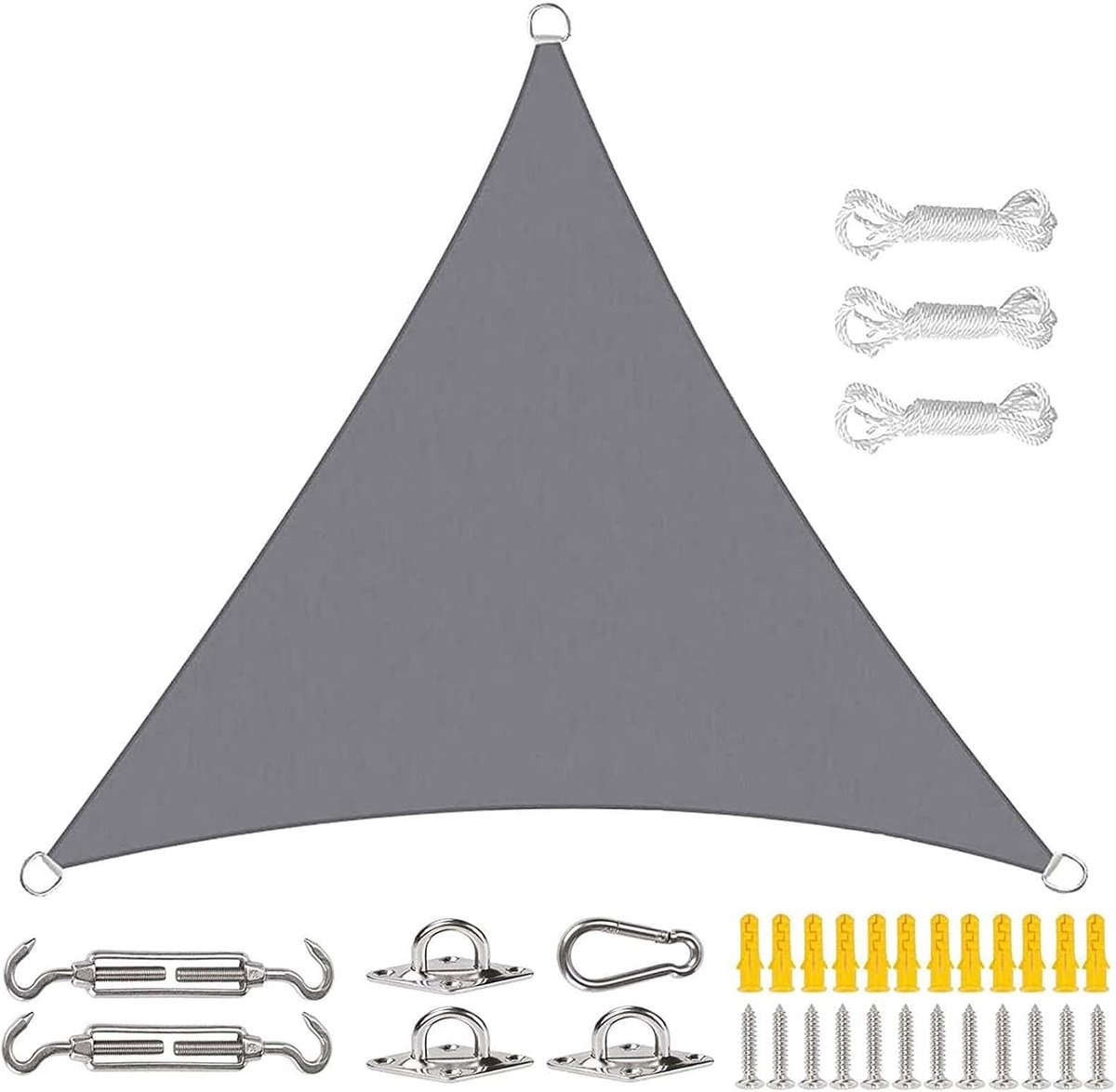 Waterdicht Schaduwzeil - Pergola Doek - Buiten Beschermen - UV Beschermend - 24 x 24 m - Grijs