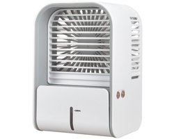 Bureauventilator met luchtcirculatie | Slaapkamerventilator | Kleine, stille bureauventilator | Compact, draagbaar ontwerp met luchtcirculatie - wit