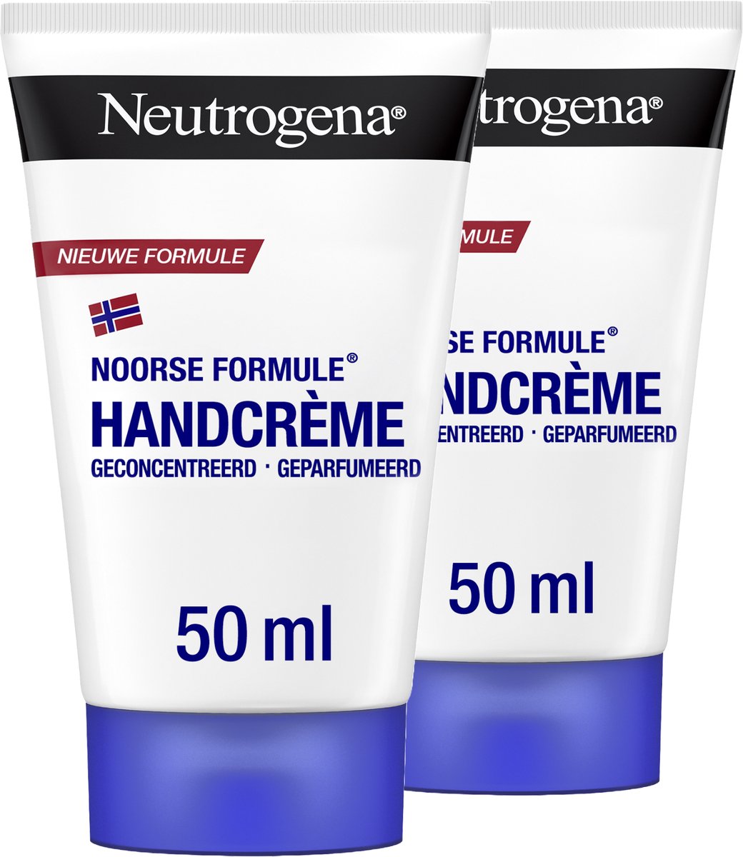 Neutrogena handcrème geparfumeerd - Noorse formule - voedende en beschermende handcrèmes - handcrème droge en beschadigde handen - 2 x 50 ml