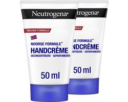Neutrogena handcrème geparfumeerd - Noorse formule - voedende en beschermende handcrèmes - handcrème droge en beschadigde handen - 2 x 50 ml