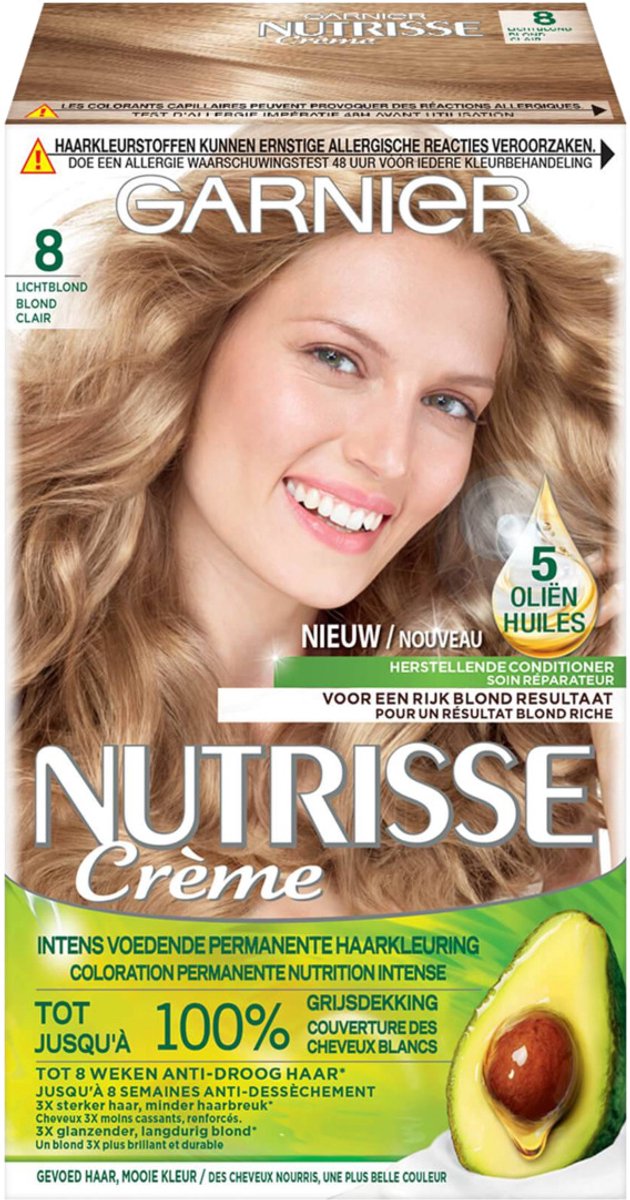 Garnier Nutrisse Creme Haarverf 80 - Licht Natuurlijk Blond