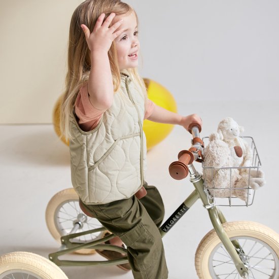 Veloretti Driewieler 2 in 1 Loopfiets met zijwieltjes - 1.5 t/m 4 jaar - 12 inch - Groen