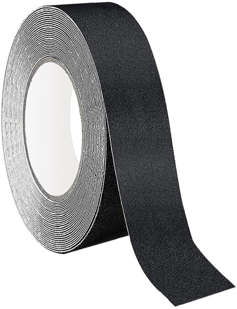 10 Meter Zwart Antislip Tape - Zelfklevende Veiligheidstape voor Binnen en Buiten, Ideaal voor Trappen en Vloeren