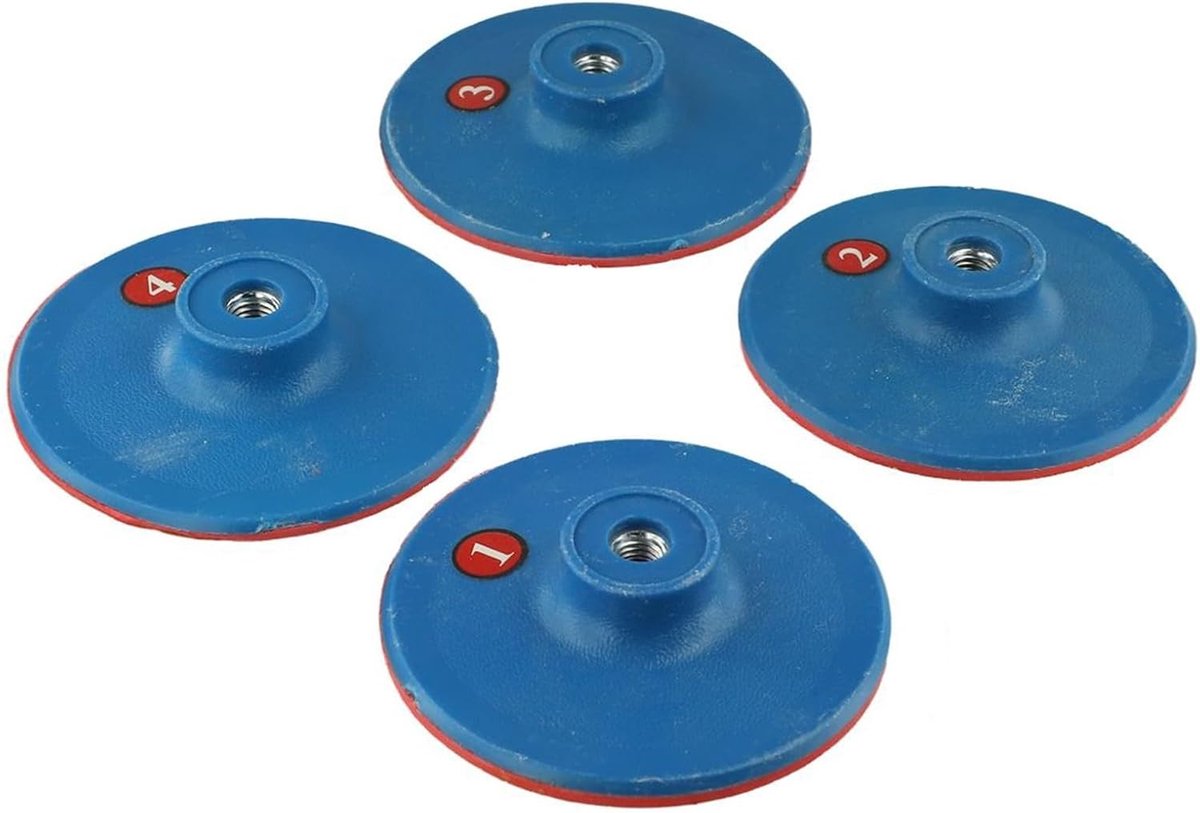 Polijstschijven - Schuurschijven - Steen Bewerken - Droog Gebruik Mogelijk - 4 Inch - Blauw