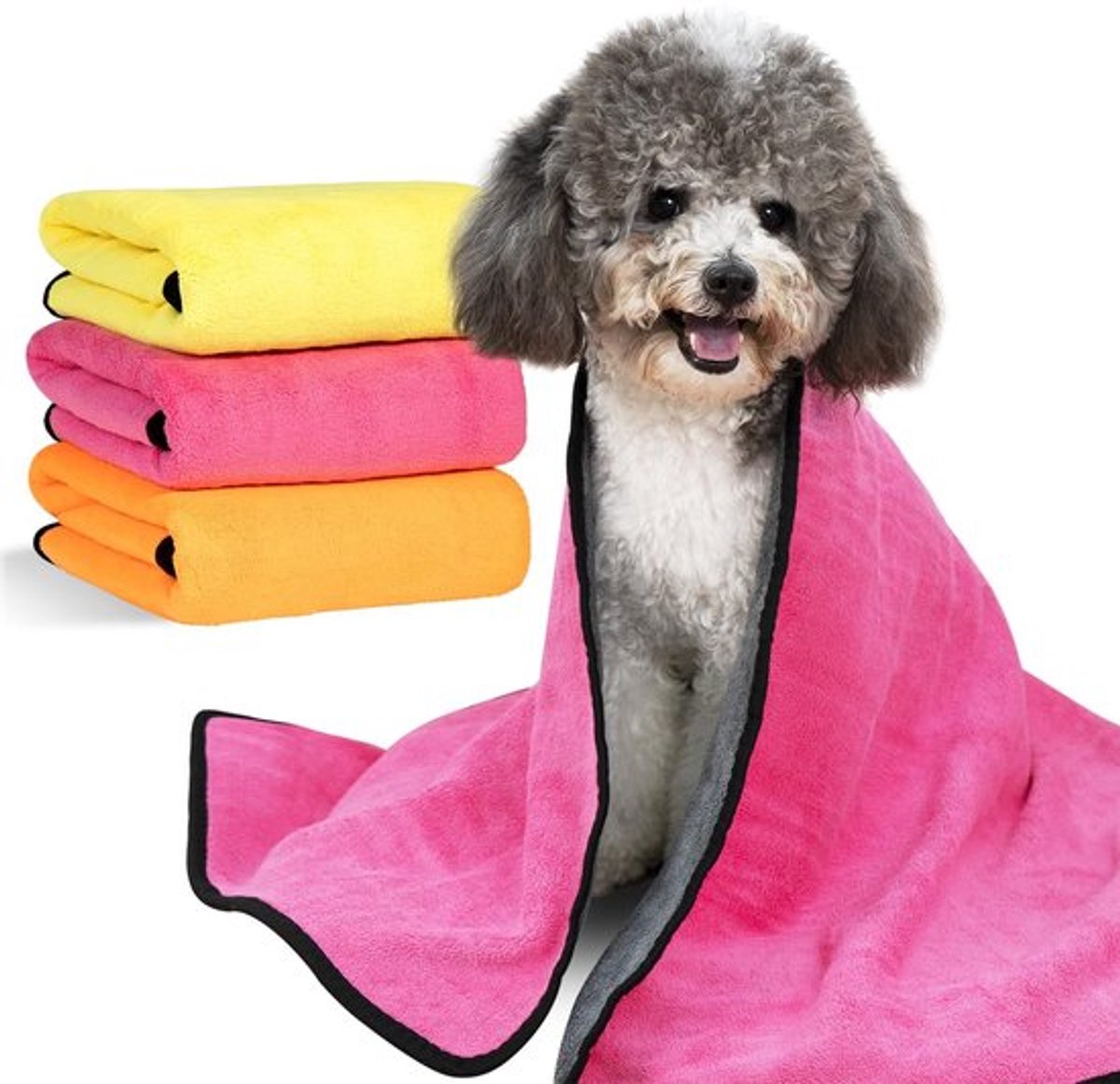 Dailygoody - Hondenhanddoeken - Super absorberend - Roze - Sneldrogend - Microvezel