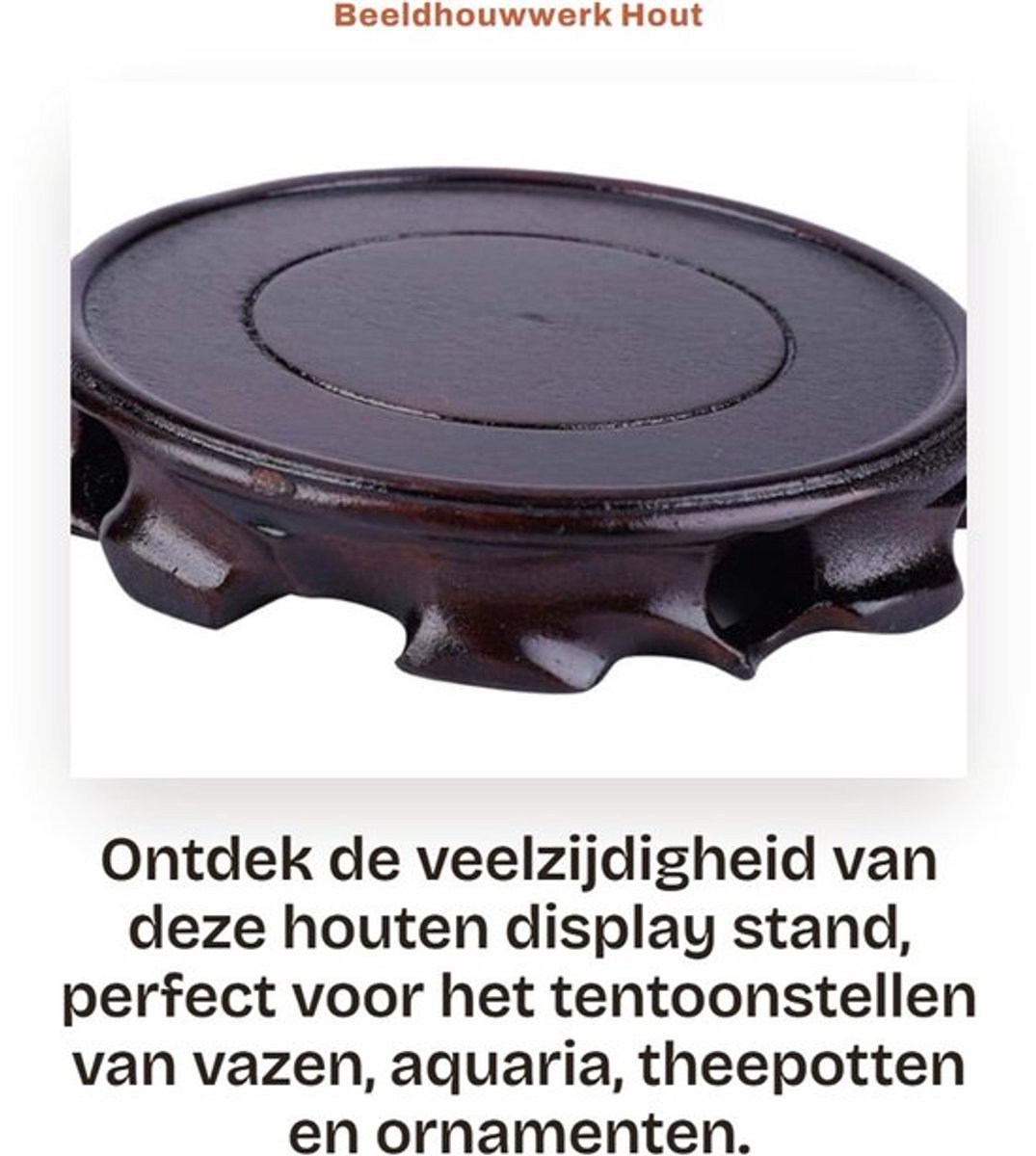 Dailygoods Rond Display Standaard Hout Voet