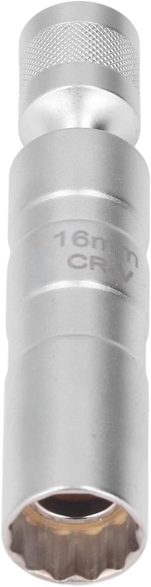 Bougiesocket Set - Verwijderingsgereedschap - Motoronderhoud - Magnetische 12-punts grip - 3/8 inch - Zilverkleurig
