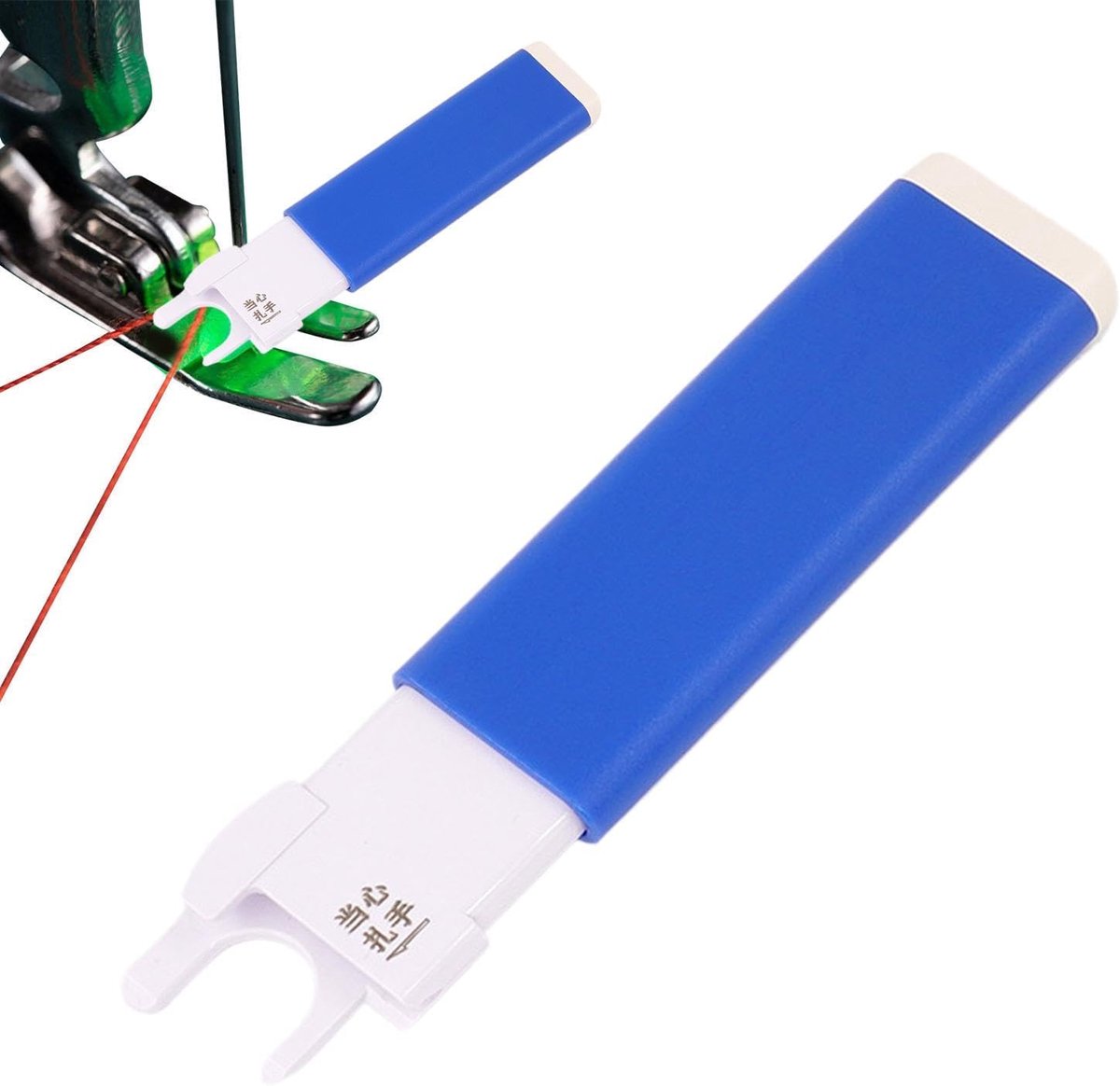 Naaldinrijger Naaimachine - Automatische Inrijger - Snel Naalden Rijgen - Minimaliseert Oogvermoeidheid - Compact Formaat - Blauw