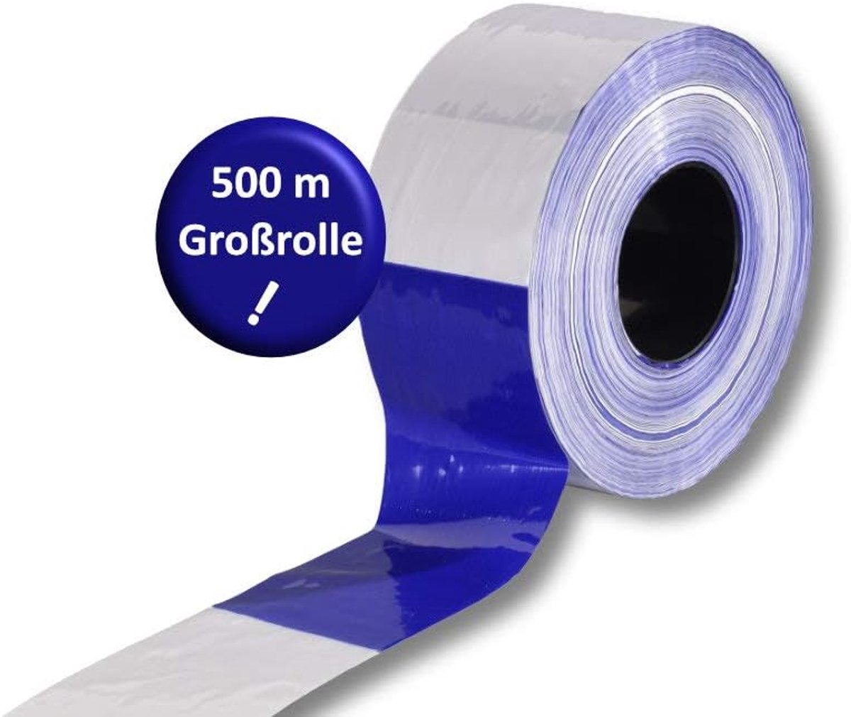 Afzetlint - Markeringstape Folie - Evenementen Afzetten - Scheurvast Polyethyleen - 500 meter - Blauw Wit