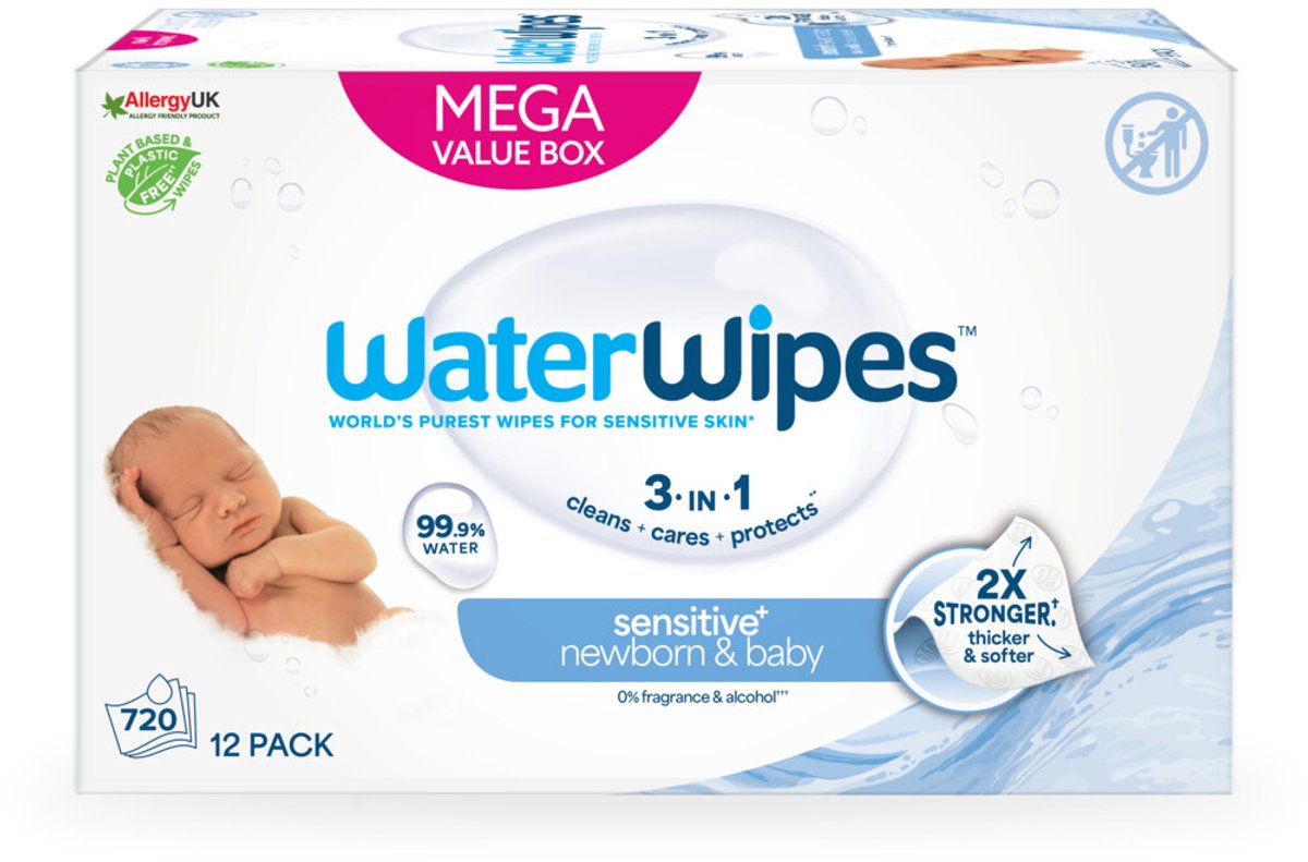 Bol.com WaterWipes Billendoekjes Bio - 12 x 60 stuks - 720 doekjes aanbieding