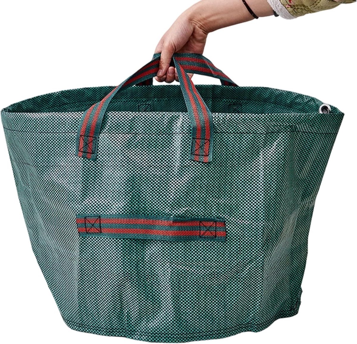 Herbruikbare tuinzakken - Afvalzakken met handgrepen - Tuinafval verzamelen - Scheurbestendige PP-stof - 80x100cm - Groen