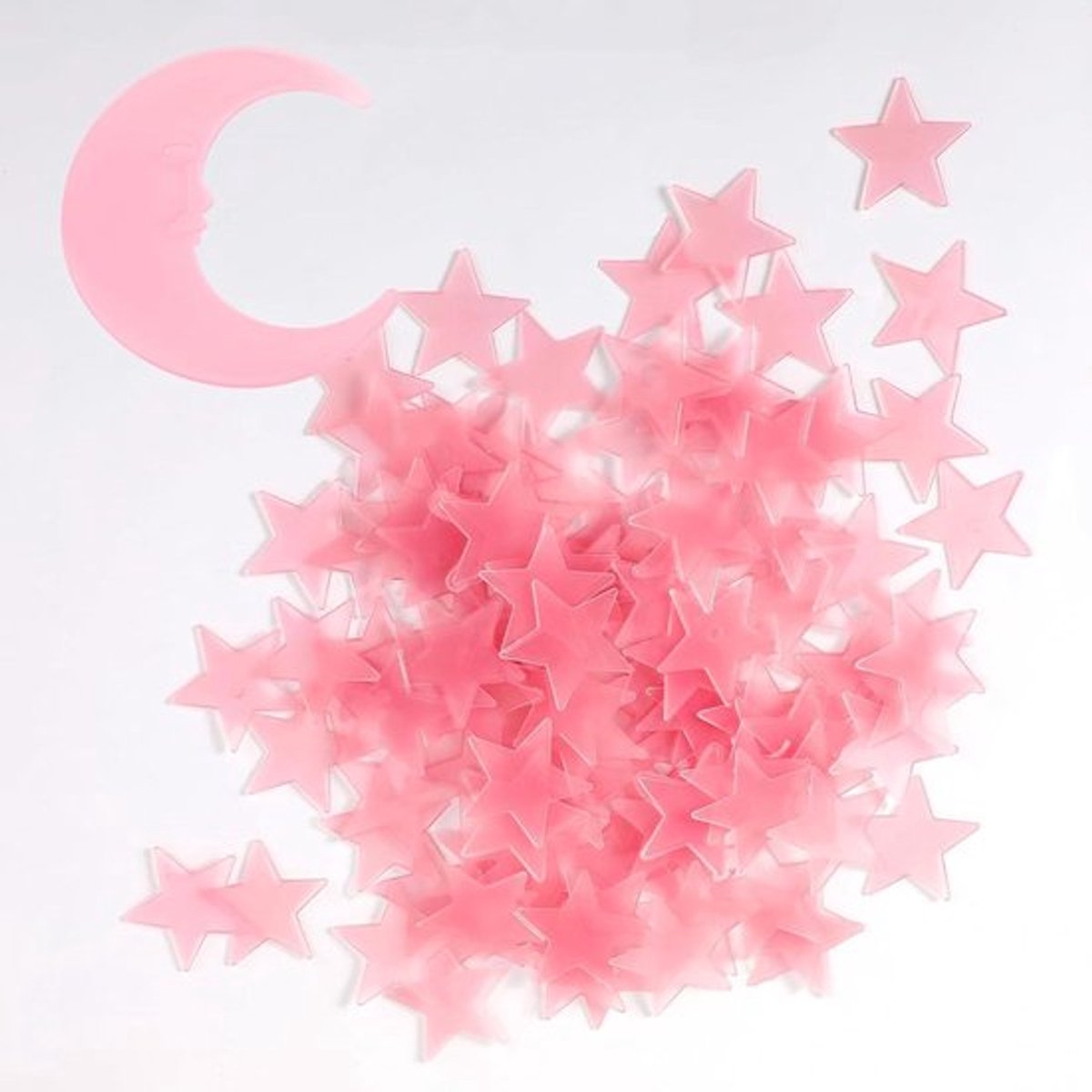 3D-lichtgevende sterren muurstickers Allecto Plus, 101 stuks