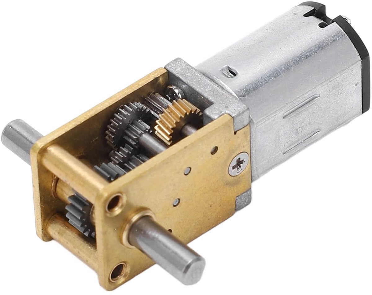 Reductiemotor - Geluidsarme motor - Machine aandrijving - Dubbele uitgaande as - DC6V 100RPM - Metaal