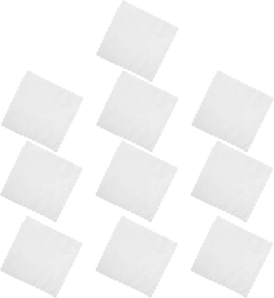 Katoenen Zakdoeken - Herbruikbare Doekjes - Dagelijks Gebruik - Zacht Ademend Materiaal - 10 Stuks - Wit