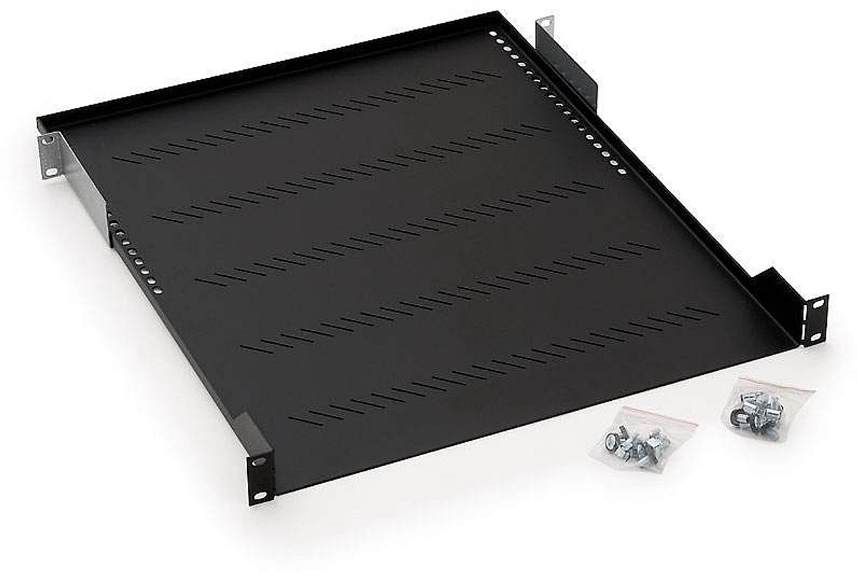 Triton 19“ Low profile shelf 1U 450mm 40.0kg, Zwart, 40 kg, 1U, 450 mm