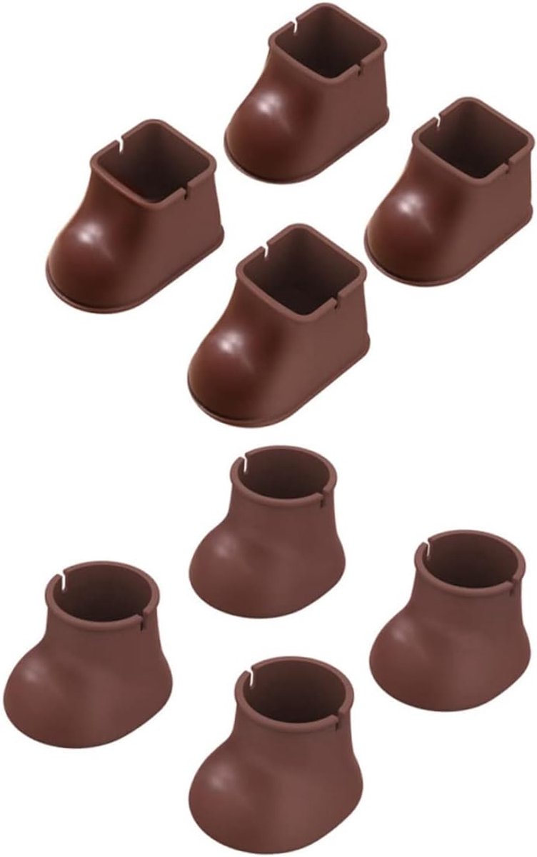 Stoelpootdoppen - Meubelbeschermers - Vloeren Beschermen - Antislip - 8 Stuks - Lichtbruin