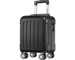 TRVLMORE Handbagagekoffer - 40x30x20 cm - Underseater - 24L - Cijferslot - 4 Wielen - Zwart
