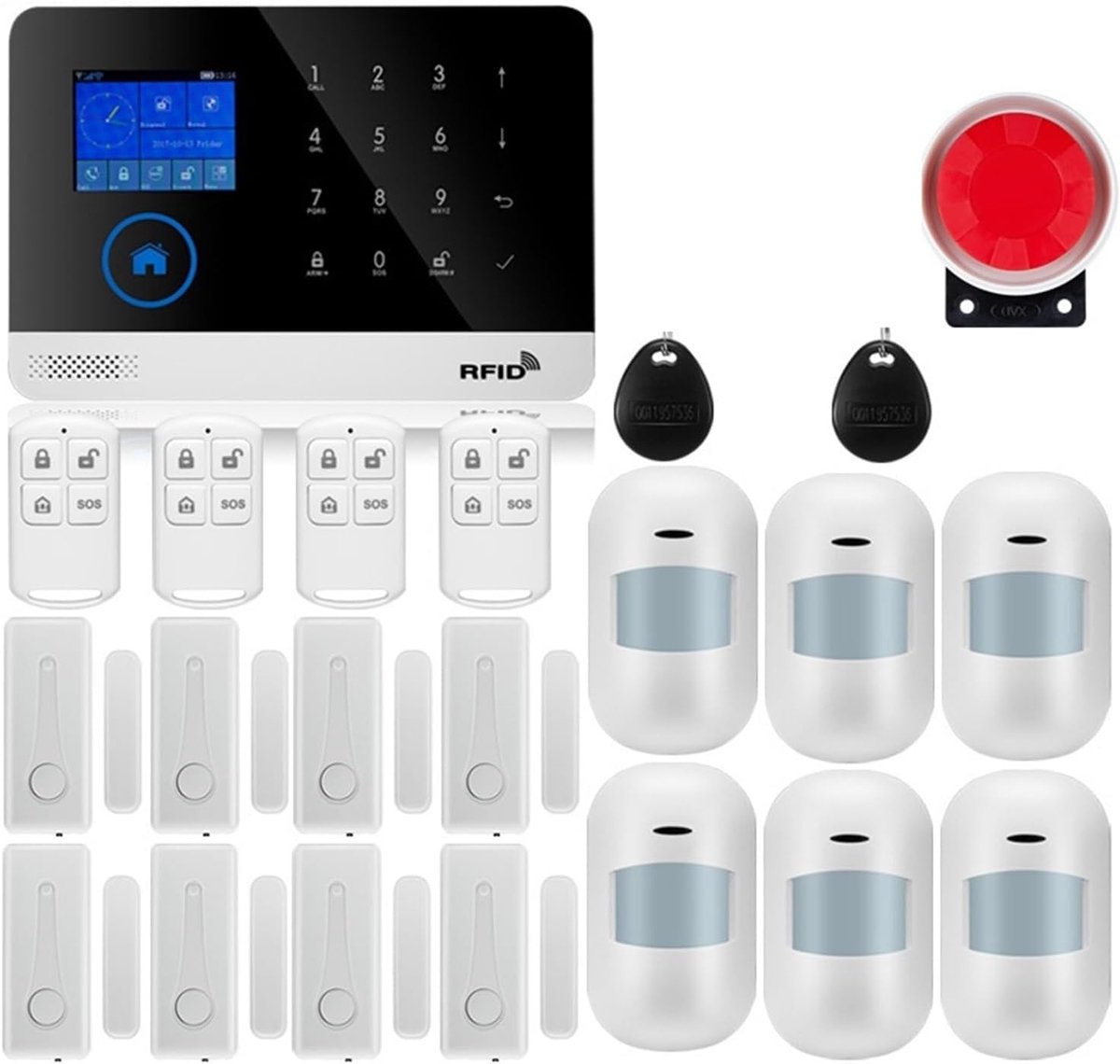 Thuis Alarmsysteem - Inbreker Alarm - Huis Beveiligen - APP Controle - 165 cm - W2B9