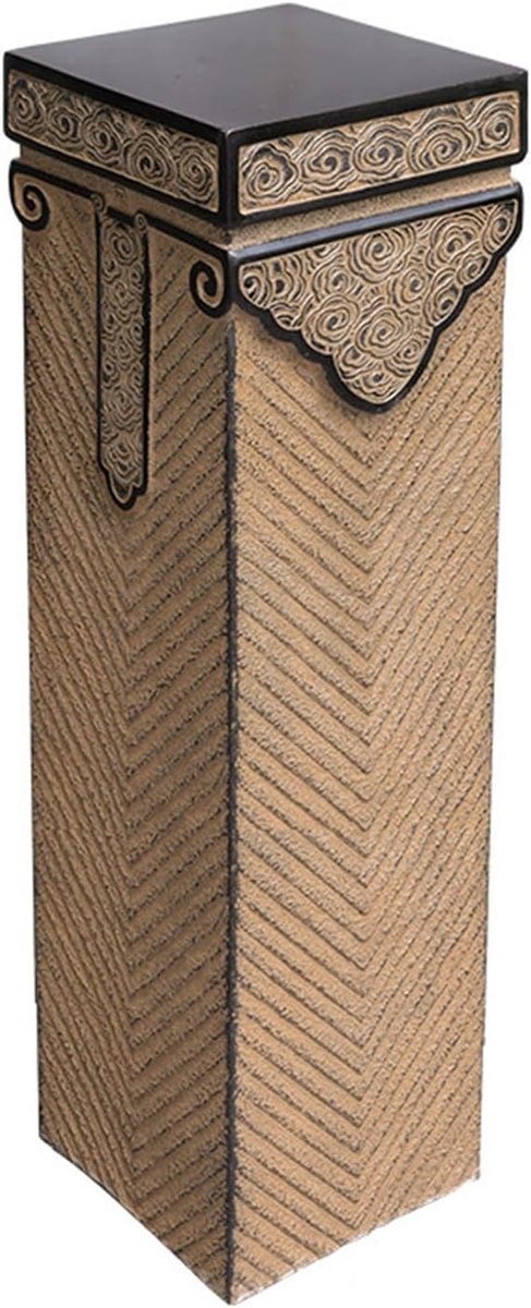 Decoratieve Zuilen - Sokkel Standaard - Binnen Buiten - Handgemaakt Kunsthars - 30x30x90cm - Bruin