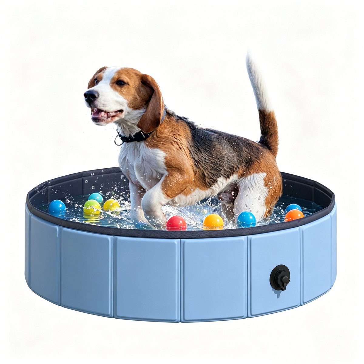 TEKROA® Opvouwbaar Hondenzwembad - 80 x 20 cm - PVC Hondenbad - Voor Honden, Katten en Kinderen - Blauw