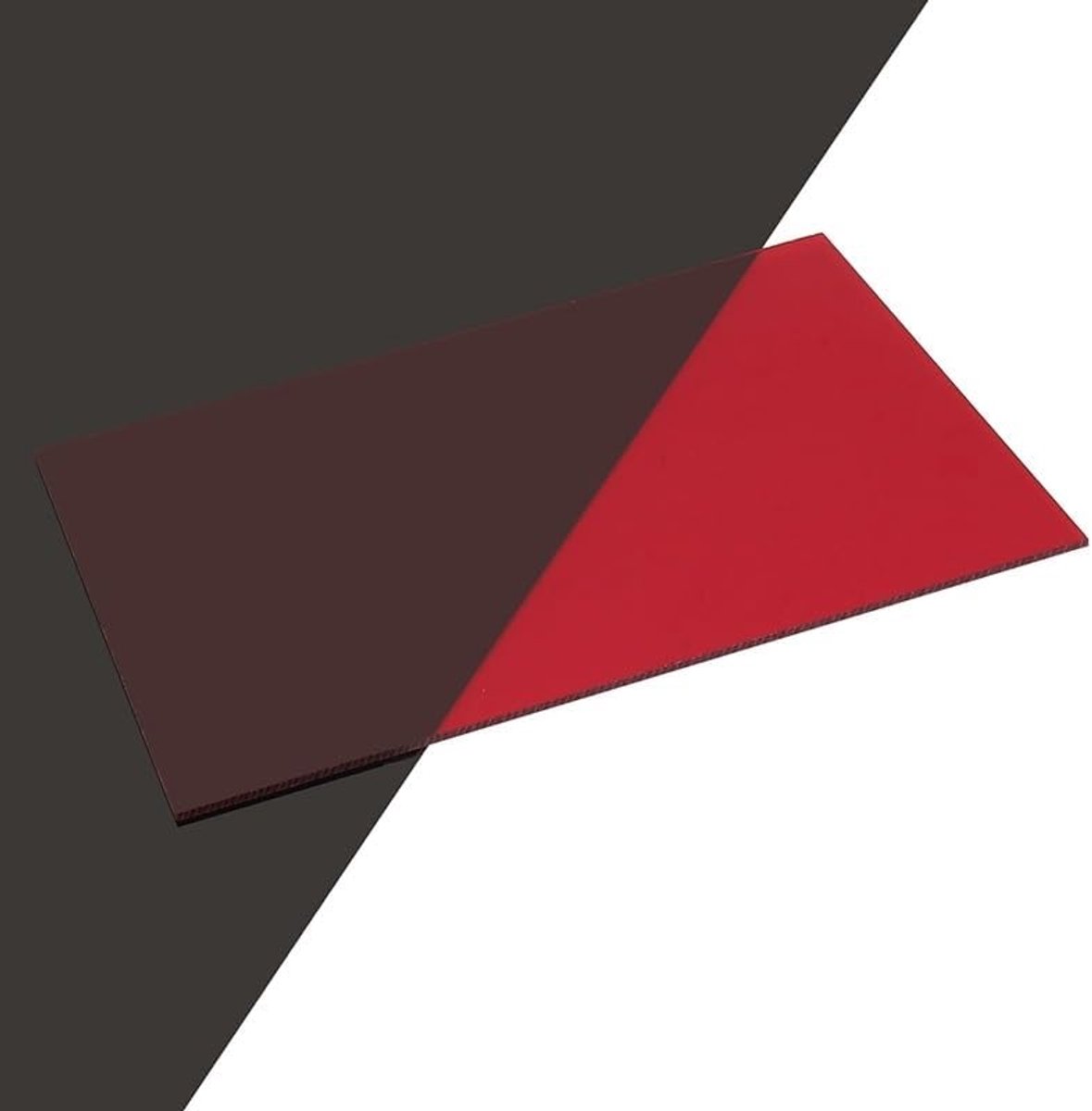 Acryl Plaat - Kunststof Plaat - DIY Projecten - Lasergesneden Randen - A4 210x297mm - Transparant Rood