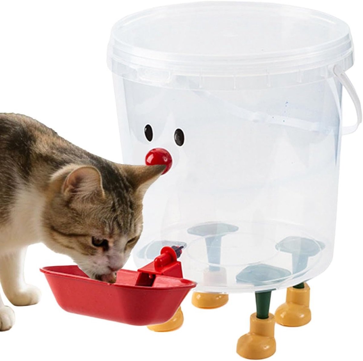 Honden Waterdispenser - Drinkfontein Kattenbak - Huisdieren Hydrateren - Automatisch Bijvullen - 3L/8L/10L - Transparant Rood
