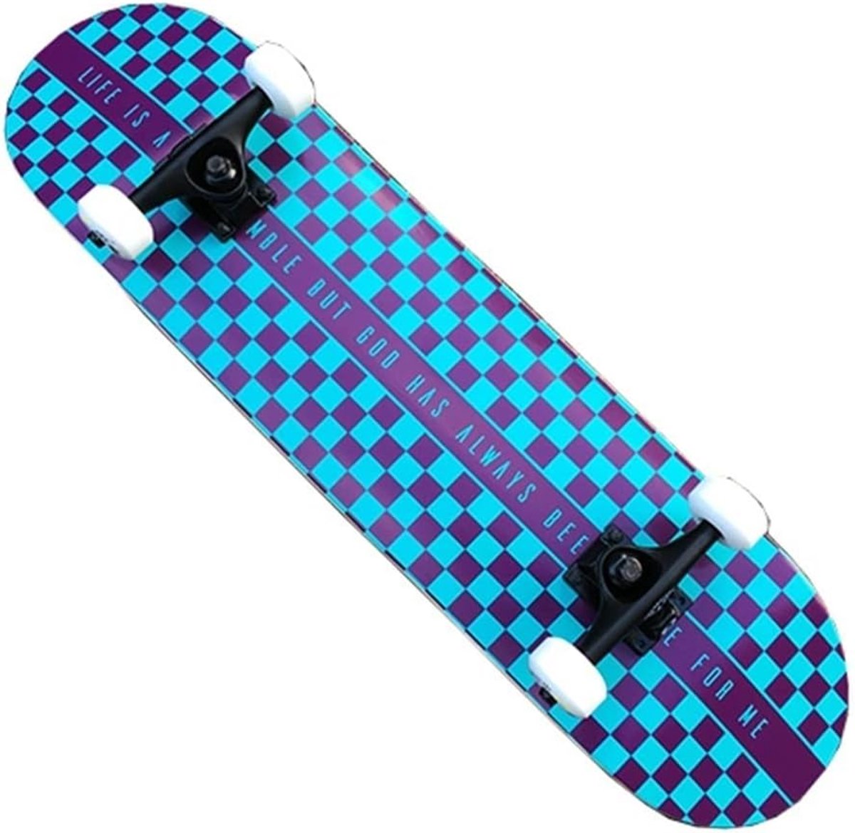 Cruiser Skateboard Beginnersplank Skeeleren en Tricks 7-laags Esdoorn 80x20x12.5cm Patroon #1