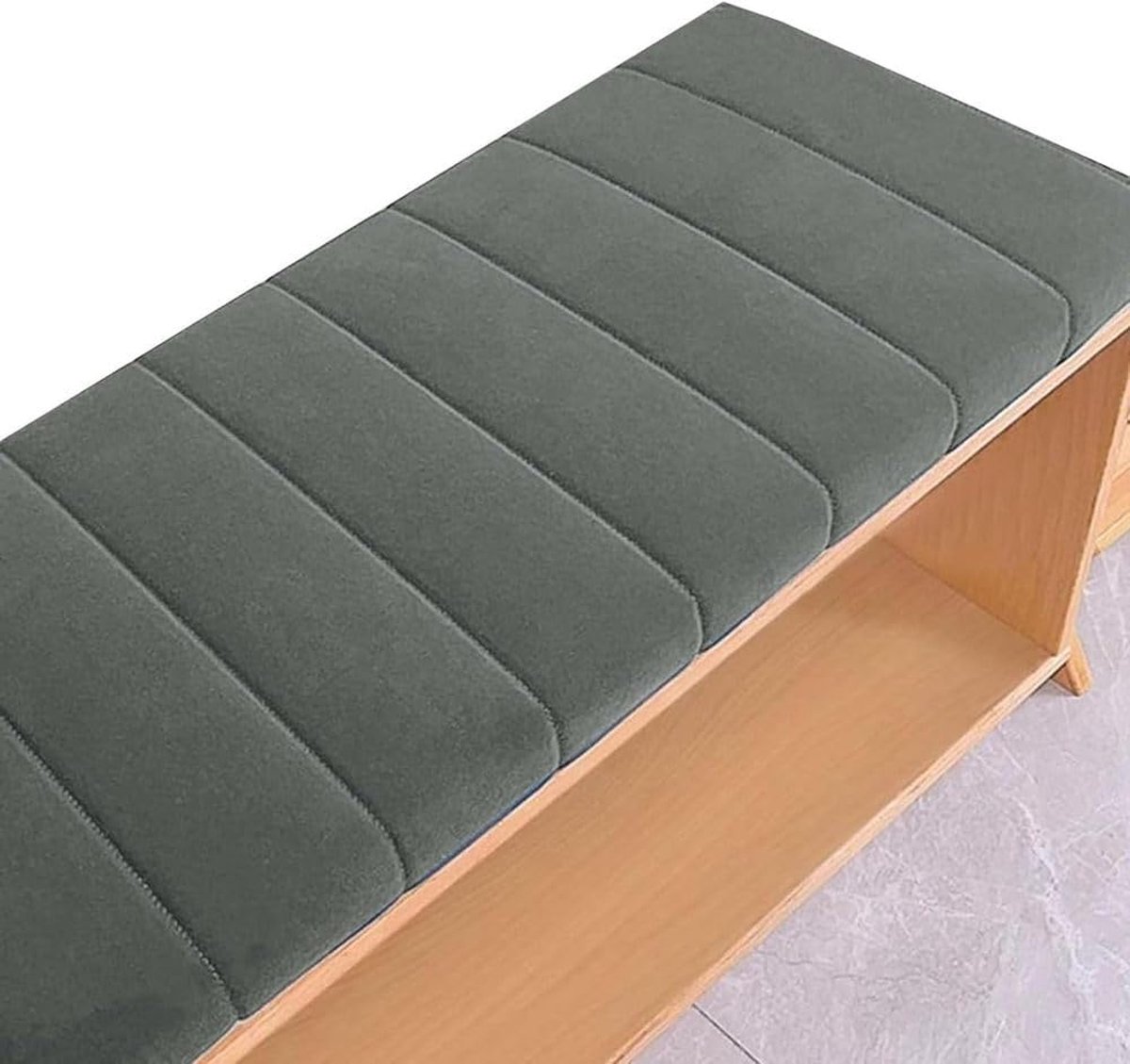 Tuinbank Kussen - Zitkussen Buiten - Comfortabel Zitten - Antislip Basis - 150x40cm - Donkergrijs