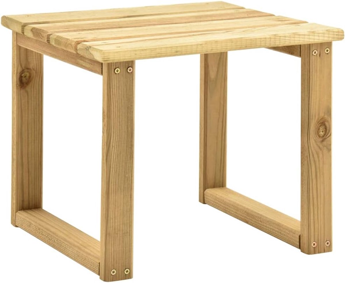 Buitentafel Grenenhout - Tuin Bijzettafel - Dranken Plaatsen - Geïmpregneerd Hout - 30 x 30 x 26 cm - Groen