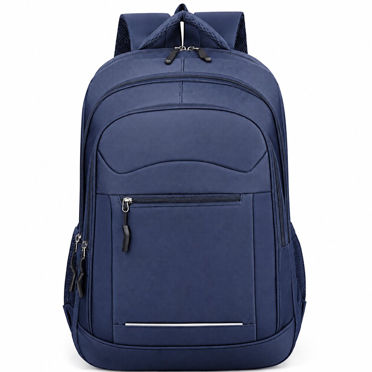 Reis Laptop Rugzak - Vliegtuiggoedgekeurd - Laptop Sleeve, Verstelbare Band, Gaas Zijvak, Anti-diefstal Vak, Kofferriem - voor Werk, Reizen, College - Blauw - 1 Stuk