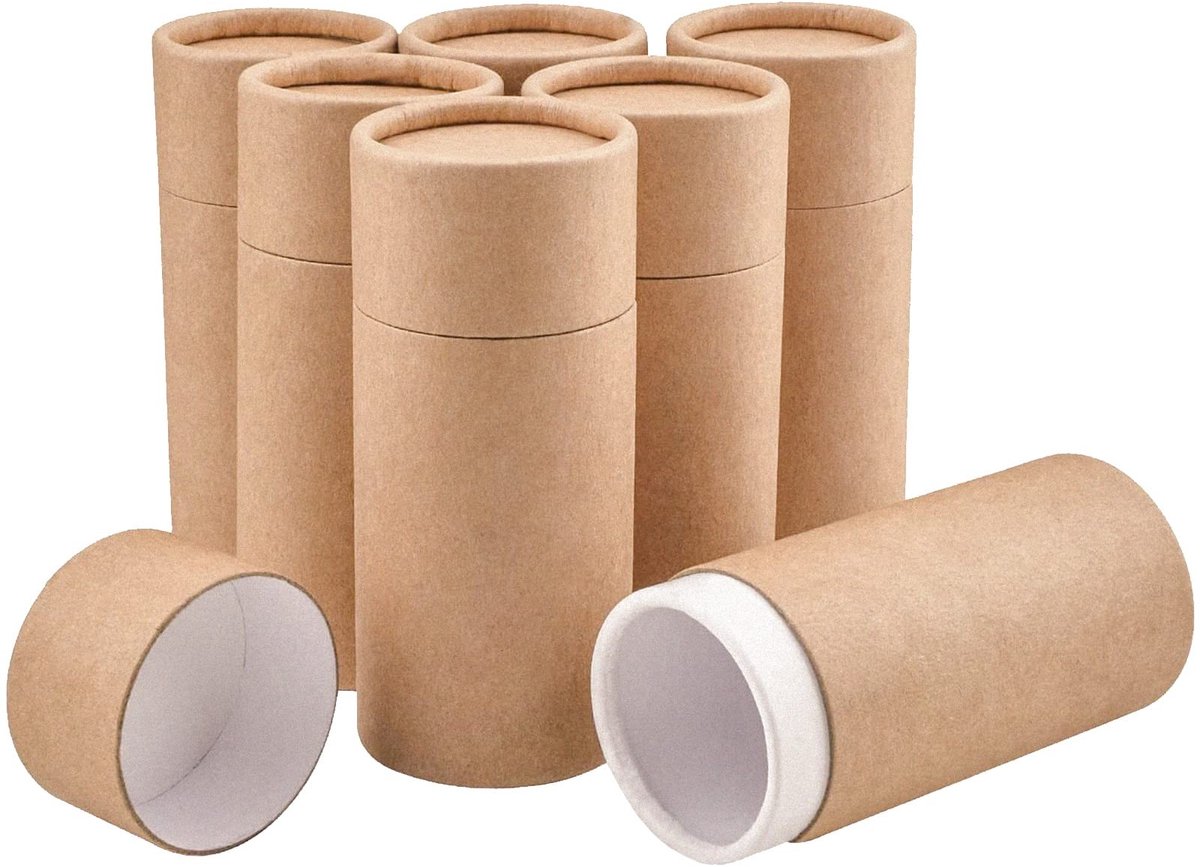 Omgoods - Set van 6 Kartonnen Tubes voor Cadeauverpakking
