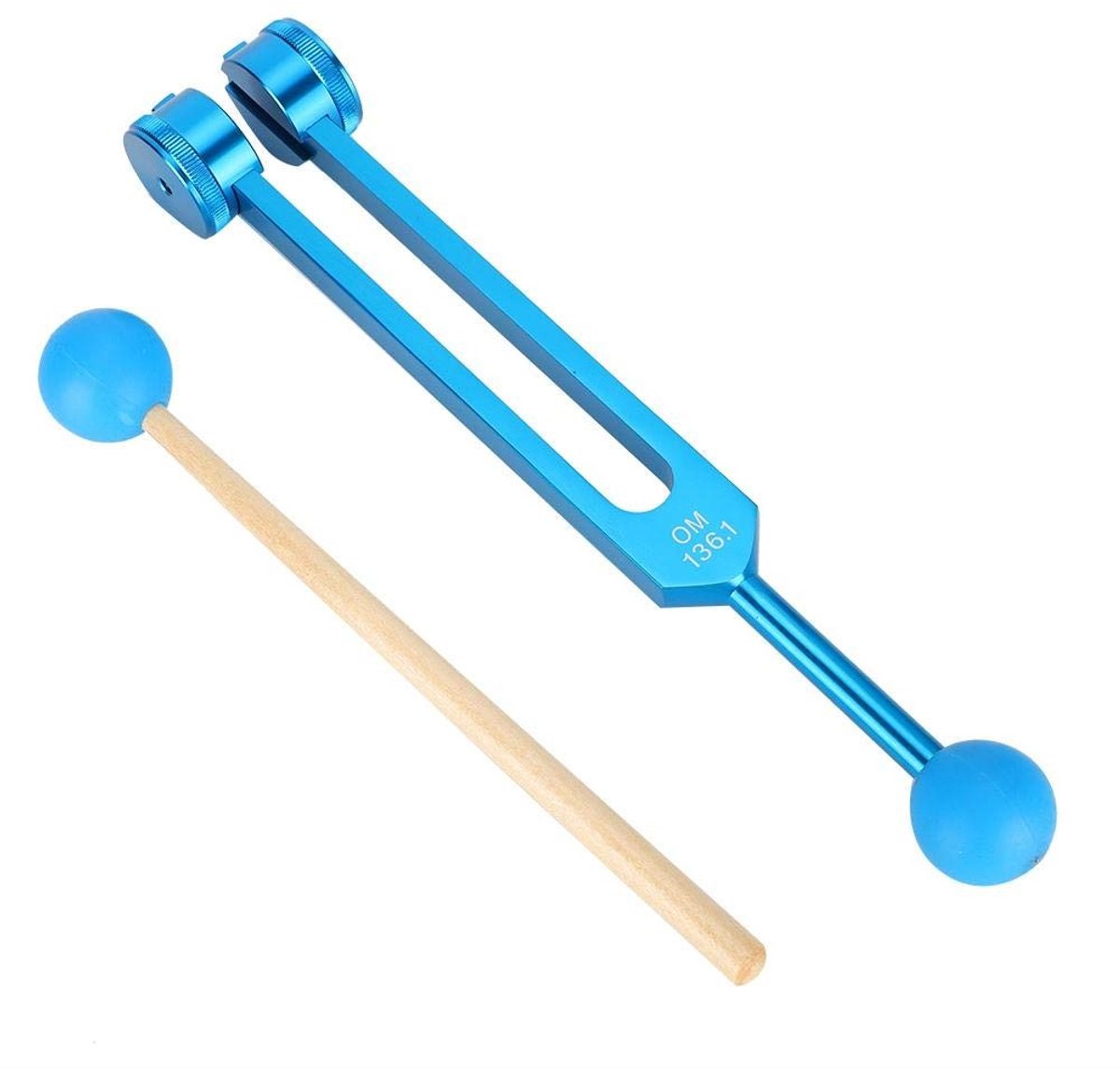 Omgoods- Stemvork 136,1 Hz - Yoga-stemvork - Massagehamer - Niet-magnetische aluminiumlegering - Geschikt voor yoga-oefeningen - Ideaal voor thuisgebruik - Geluidsinstrument