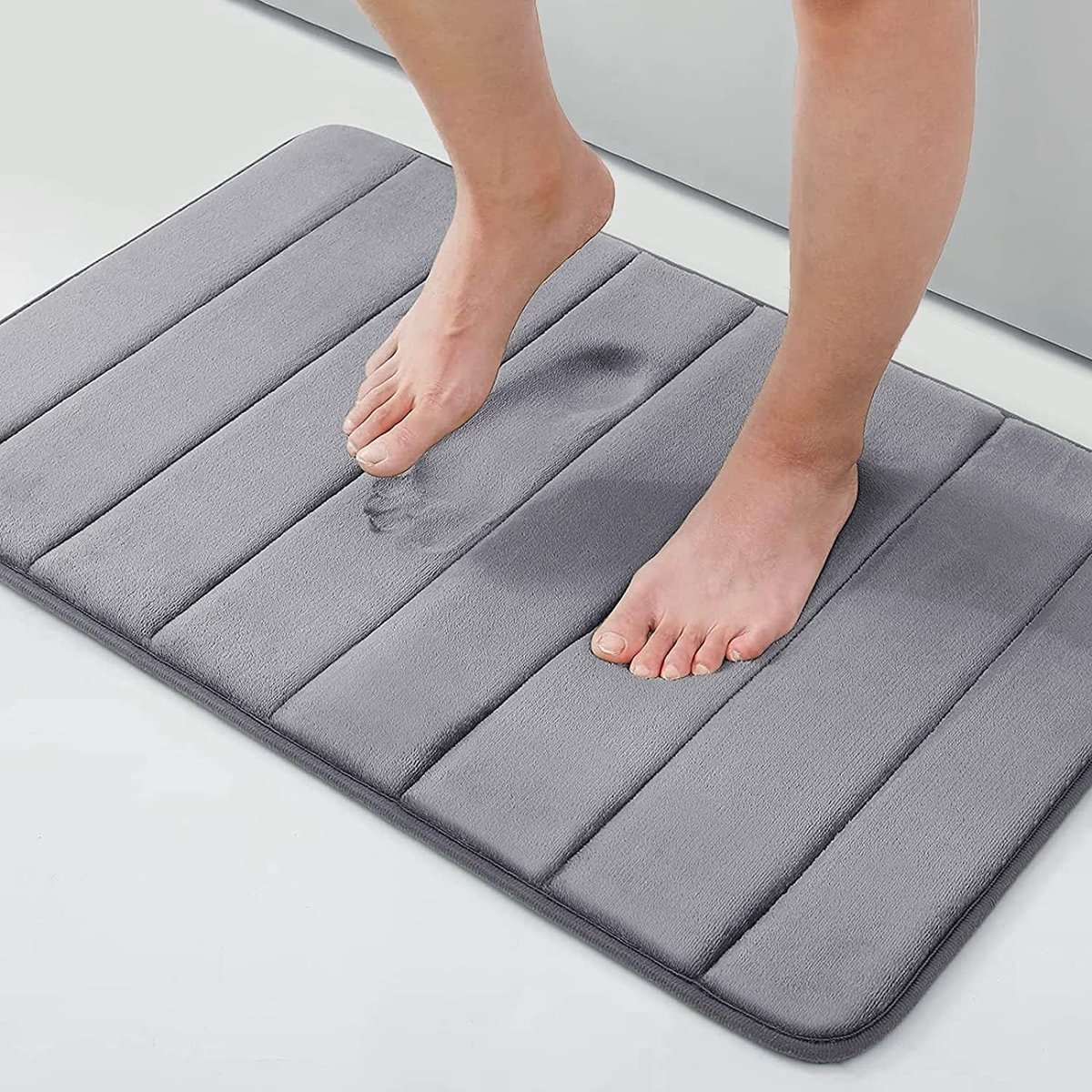 Omgoods - Memory Foam Badmat 40 x 60 cm, Donkergrijs