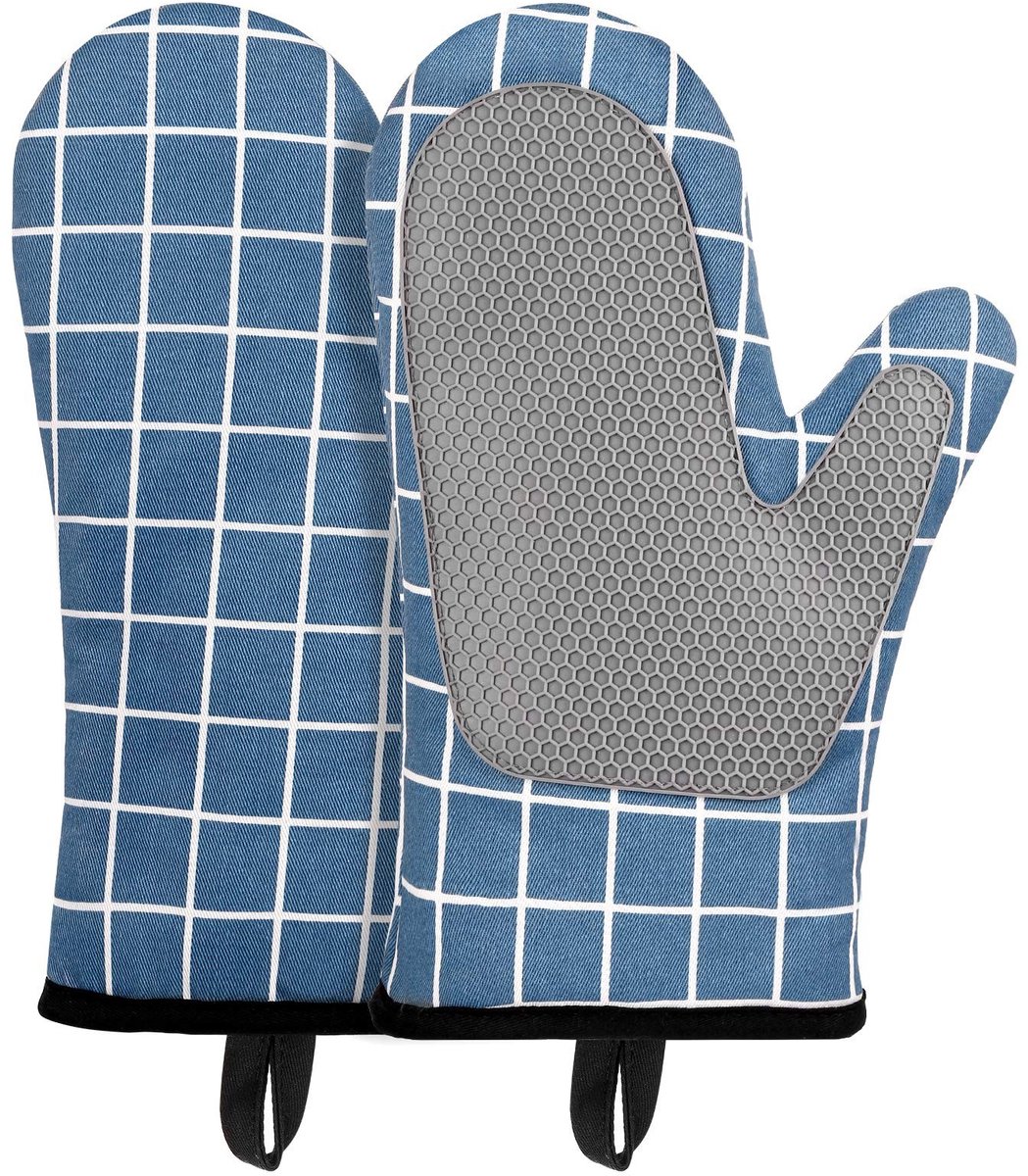 Omgoods - Hittebestendige Ovenhandschoenen - Siliconen met Katoenen Voering