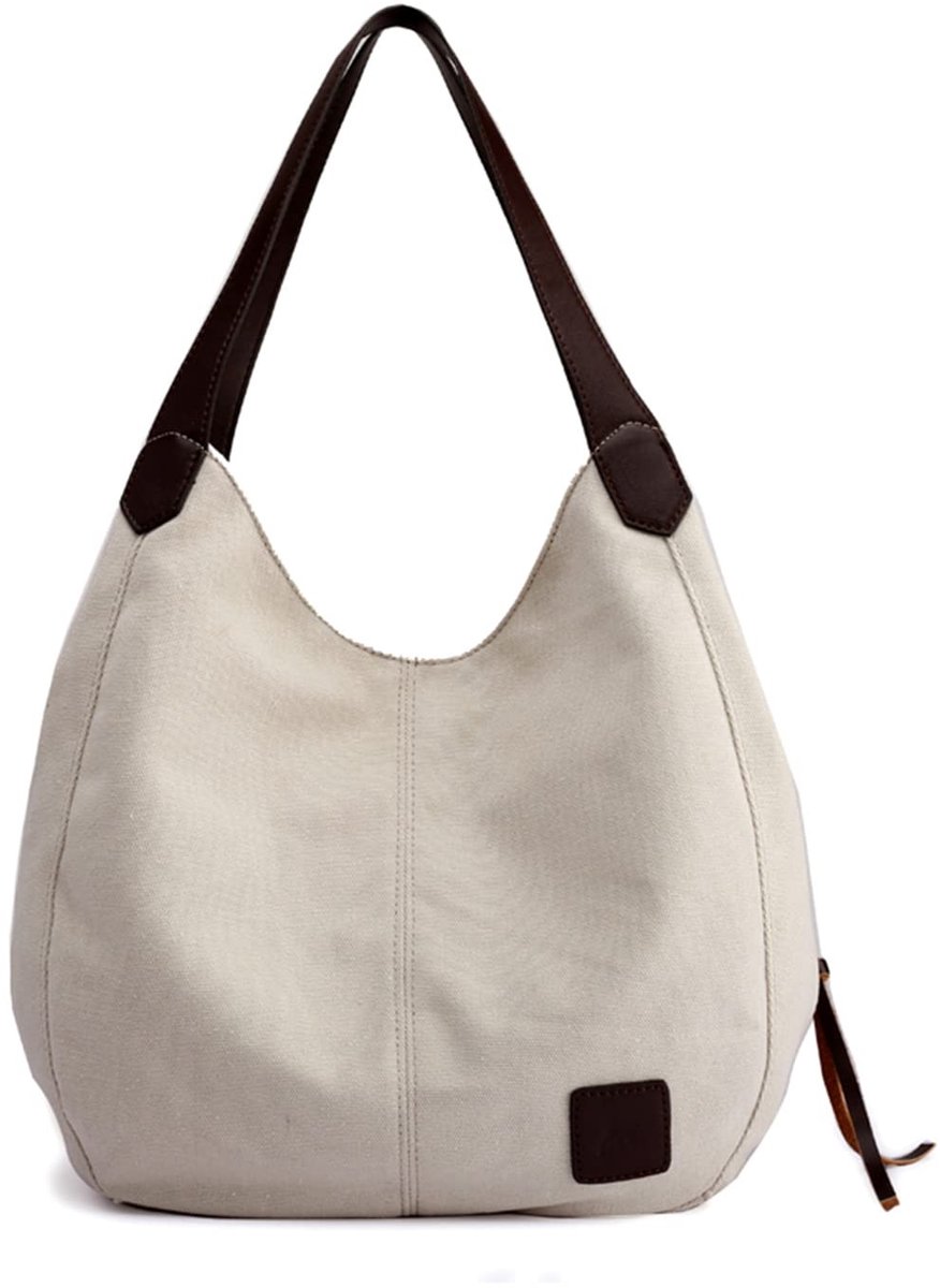 Omgoods - Vrouwen Tote Canvas Handtas voor Winkel en School