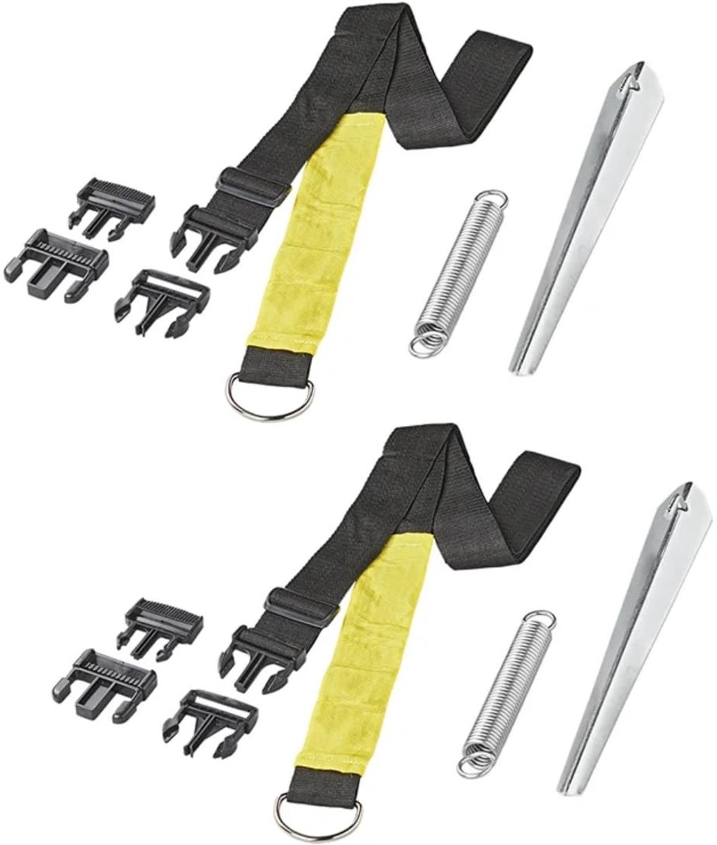 Stormband Spanset - Voortent Bevestiging - Luifel Stabiliseren - Met Spanveren - 2 x 3 m - N.v.t.