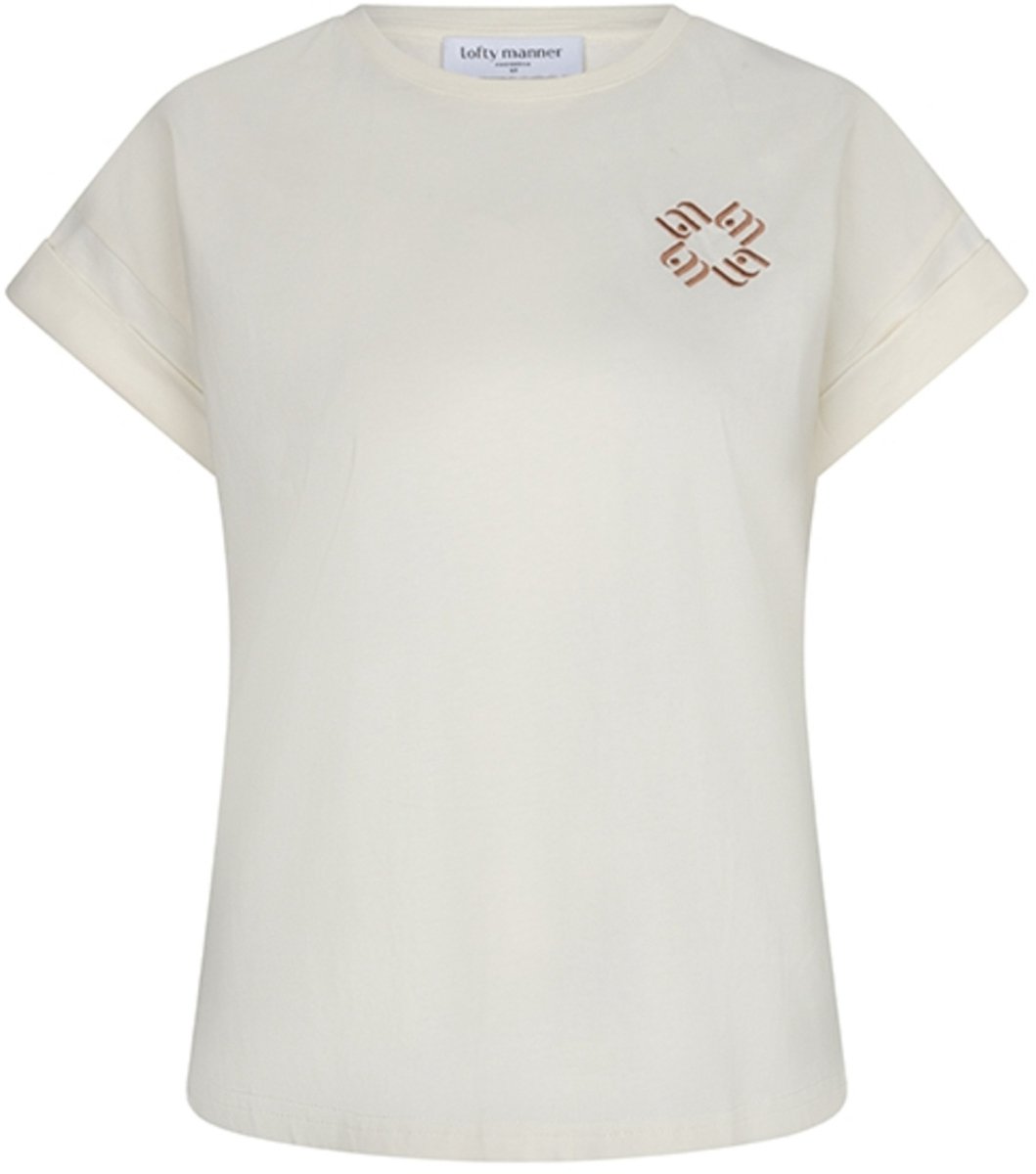 Lofty Manner T-shirt T Shirt Isole Relaxed Rolled U Rh17 120 Cream Dames Maat - M