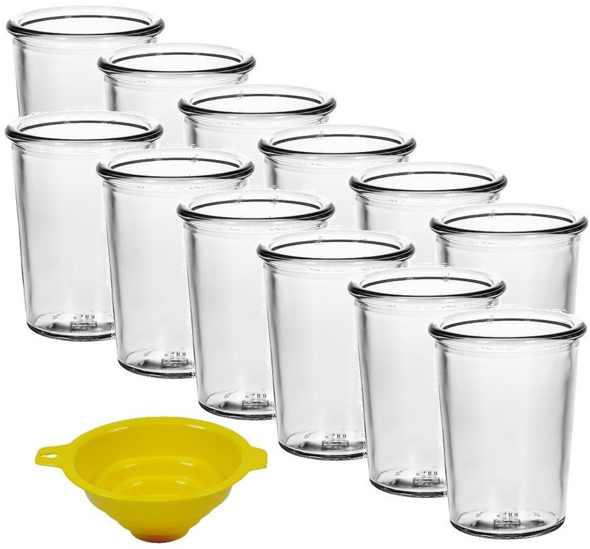 Omgoods - Set van 12 Dessertglazen 150 ml met Vulhals