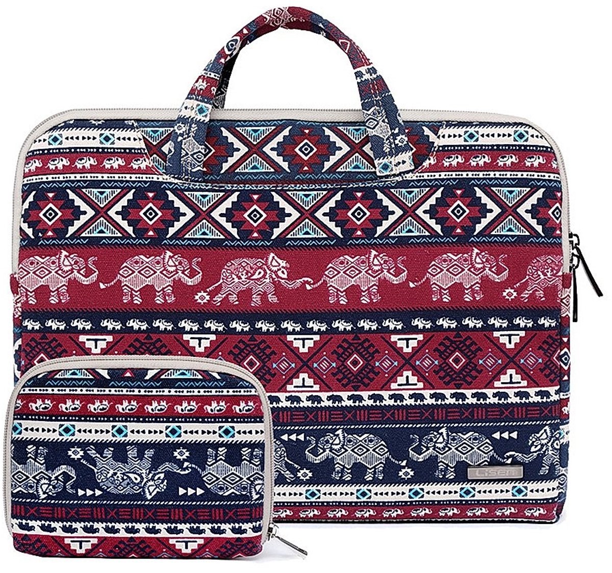 Omgoods - Canvas Laptoptas met Handvat en Zijvak