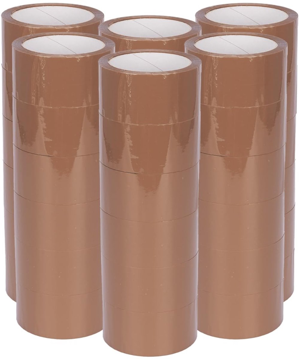 Omgoods - 36 Rollen Bruine Geluidsarme Verpakkingstape 50mm x 66m