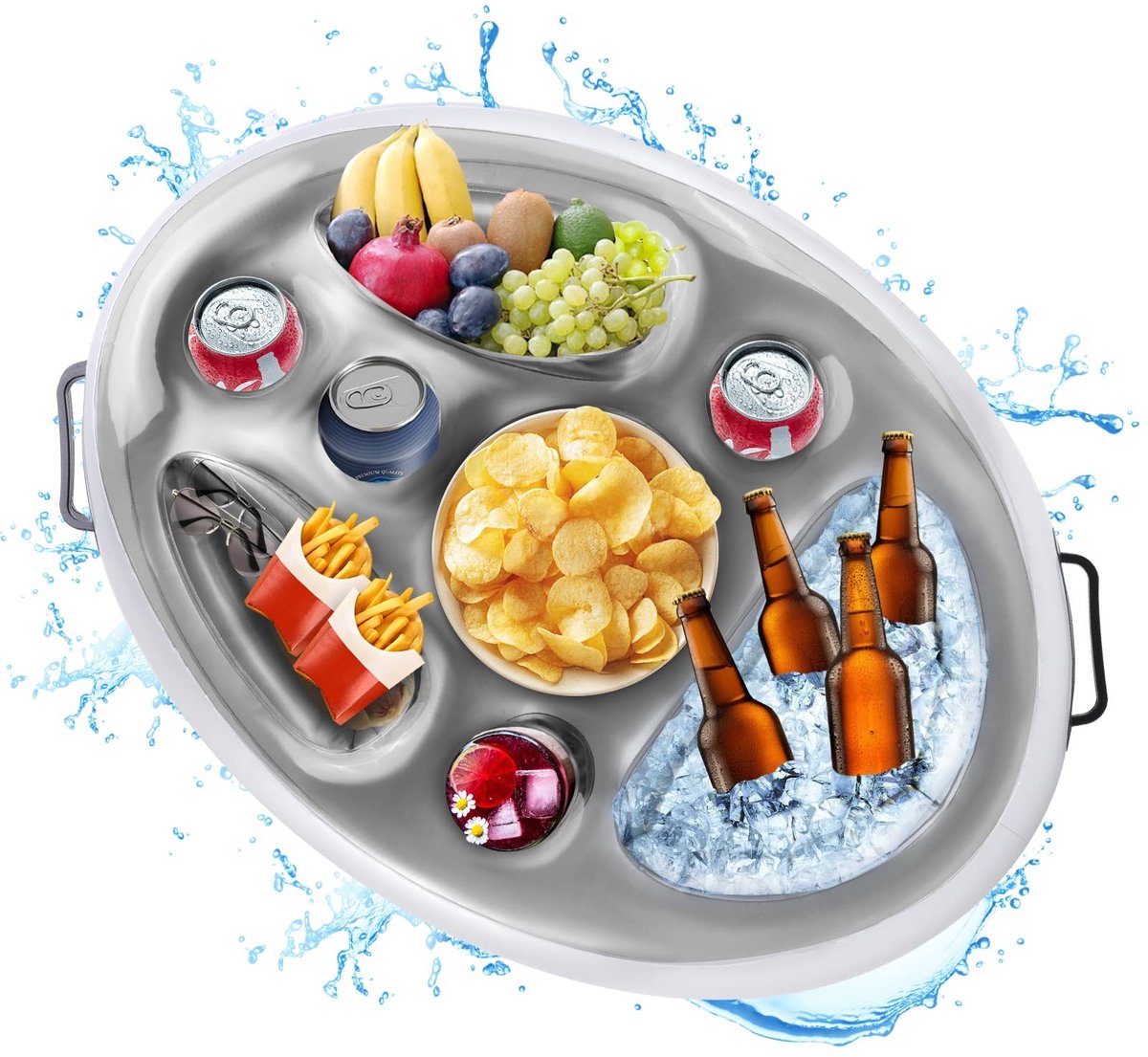 Omgoods - Opblaasbare Drank- en Snackhouder voor in het Zwembad