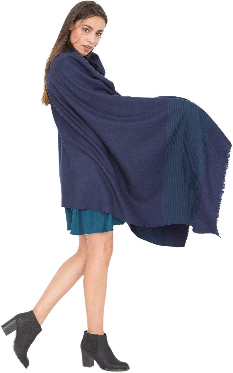 Omgoods - Ethisch Handgeweven Merino Wol Pashmina Sjaal
